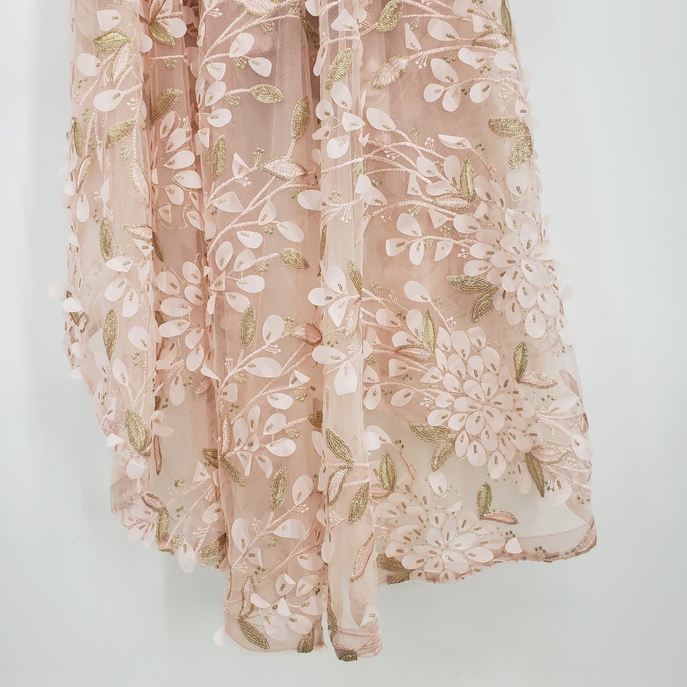 XSCAPE Embroidered Gown Formal Evening Dress Special Occasion Size 6 Blush Pink - Picture 13 of 15